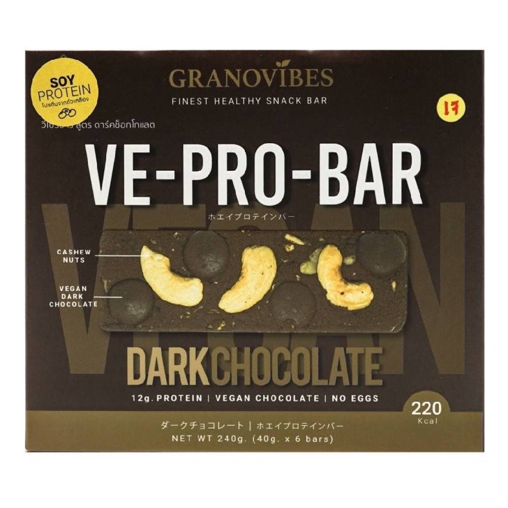 Granovibes VE-Pro-Bar [Dark Chocolate] 40g x 6 - WERONE