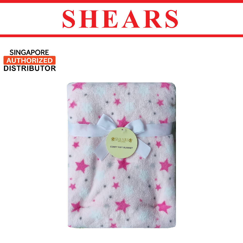 Shears Blanket Comfy Soft Blanket Pink Star - WERONE