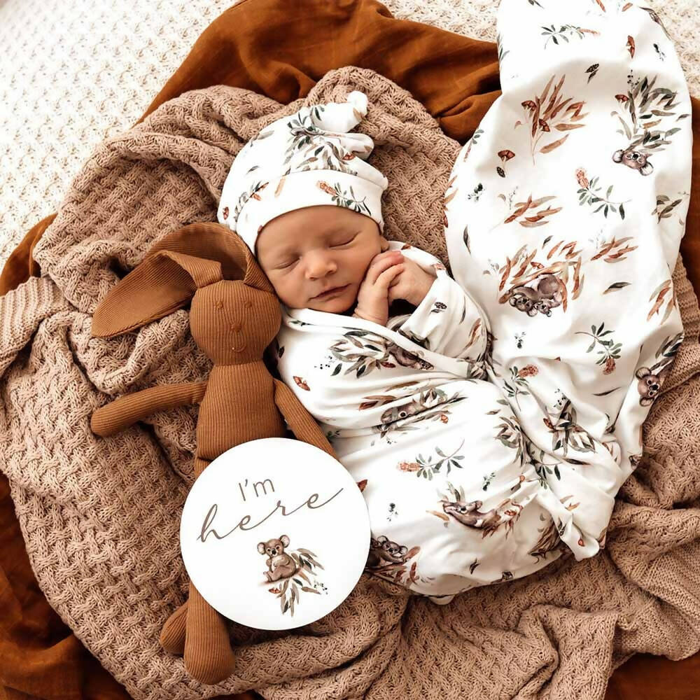 Snuggle Hunny Kids Koala Organic Jersey Wrap & Beanie Set - WERONE