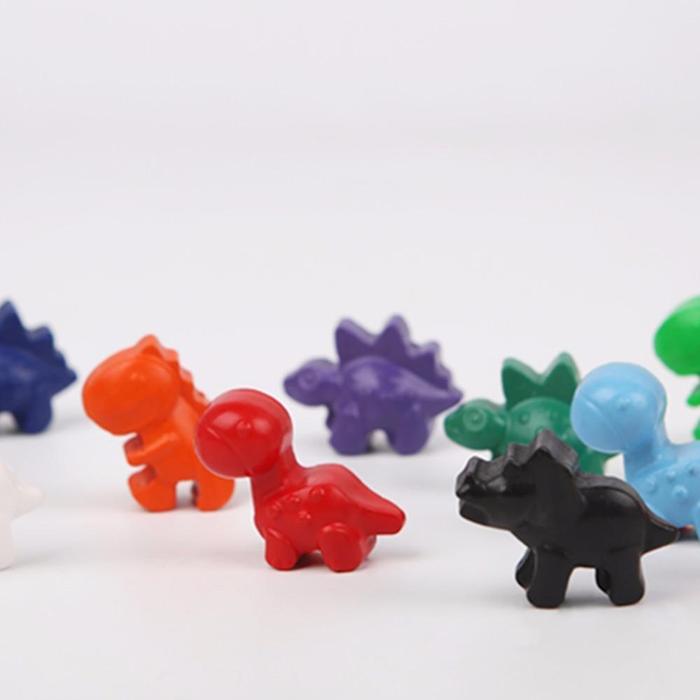 Jar Melo - Beeswax Crayon -Cute Dinosaurs 12 Colors - WERONE