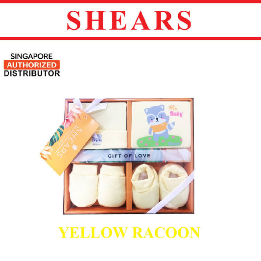 Shears Baby Gift Set Safari 4 Pcs Clothing Set Yellow Racoon - WERONE