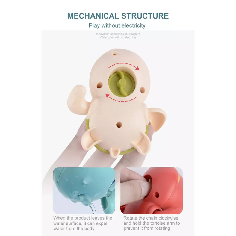 Shears Baby Toy Toddler Bath Toy SWIMMING TURTLE BLUE - WERONE