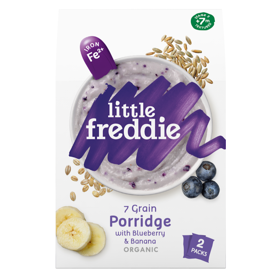 Little Freddie 7 Grain Porridge with Blueberry and Banana  (Fe2+)  160g - WERONE
