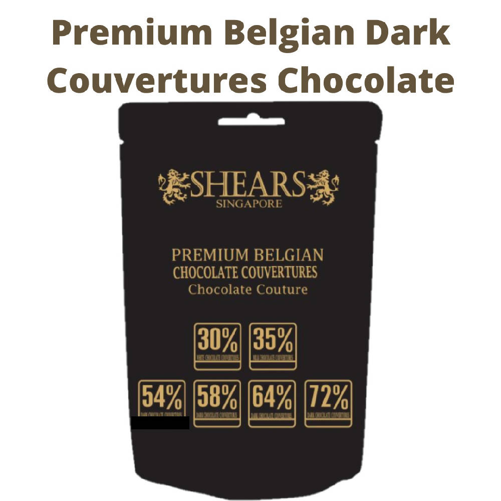 Shears Chocolate B54 Premium Belgian Dark Couverture Chocolate 200G SC2B54 - WERONE