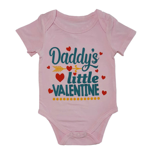 Bebe Bamboo Cute Saying Onesie - Daddy's Little Valentine - WERONE