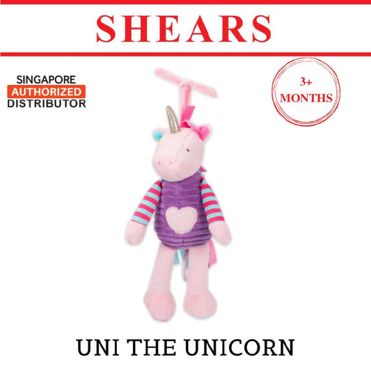 Shears Baby Toy Toddler Soft Toy Musical PullString UNI THE UNICORN - WERONE