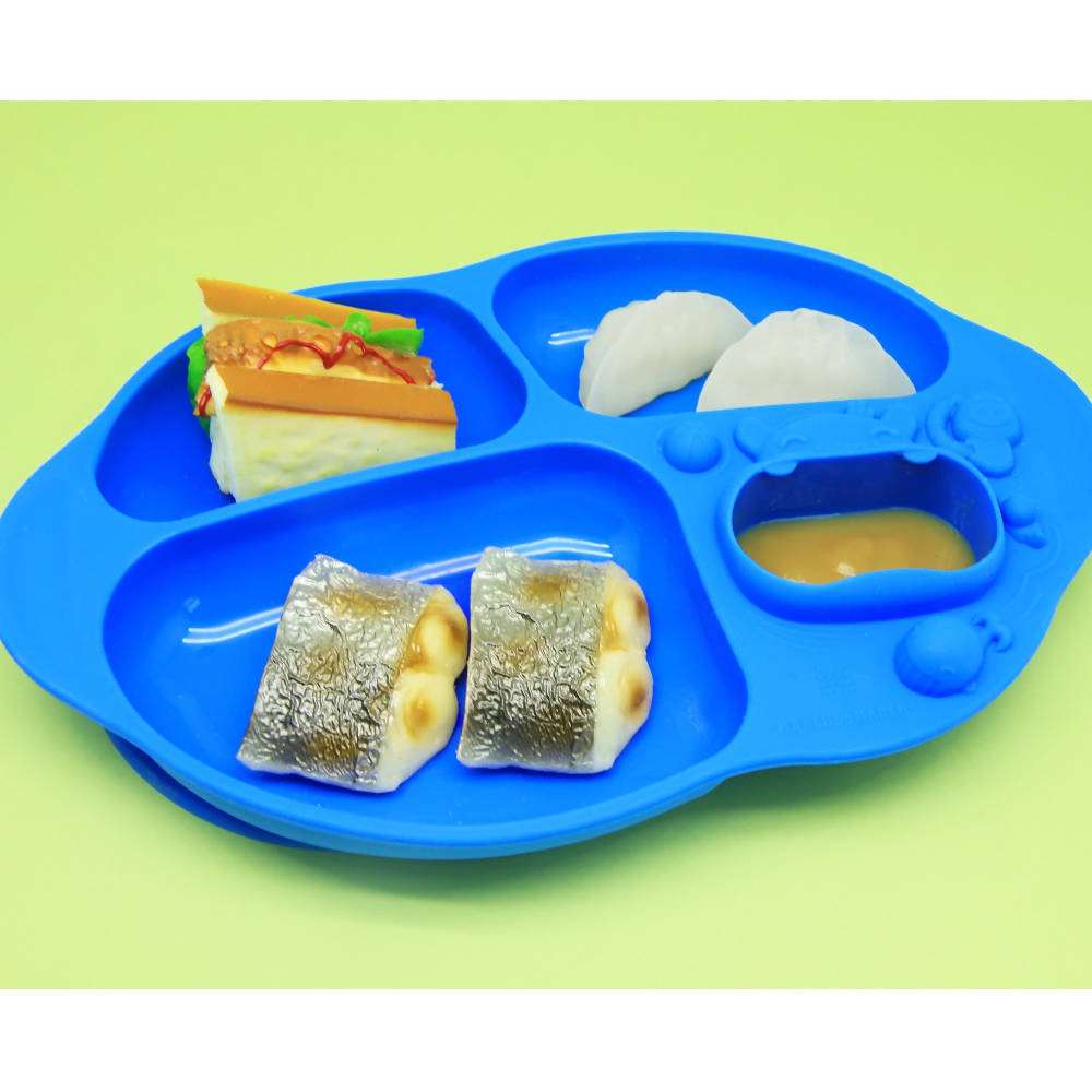 Marcus & Marcus Yummy Dips Suction Divided Plate - Lucas - WERONE