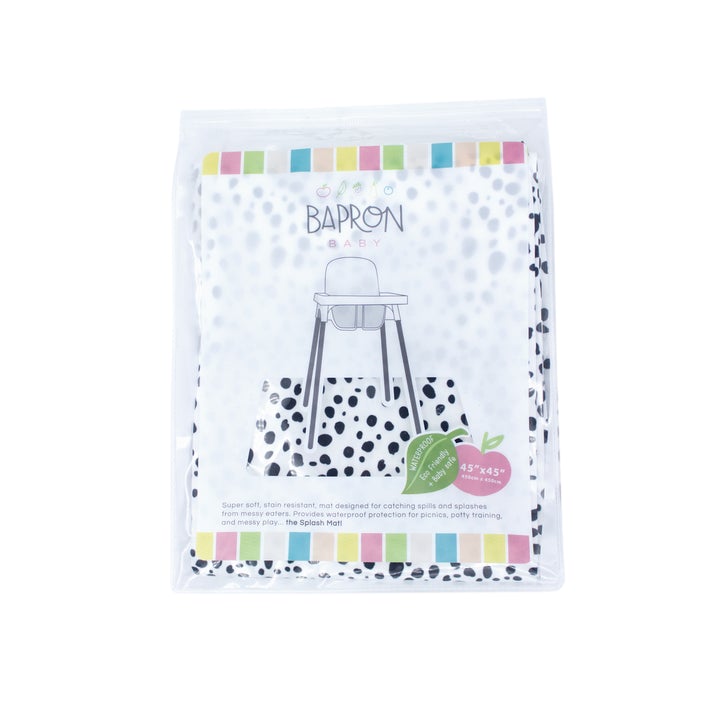 Organic Dot Splash Mat - A Waterproof Catch-All for Highchair Spills and More! - WERONE