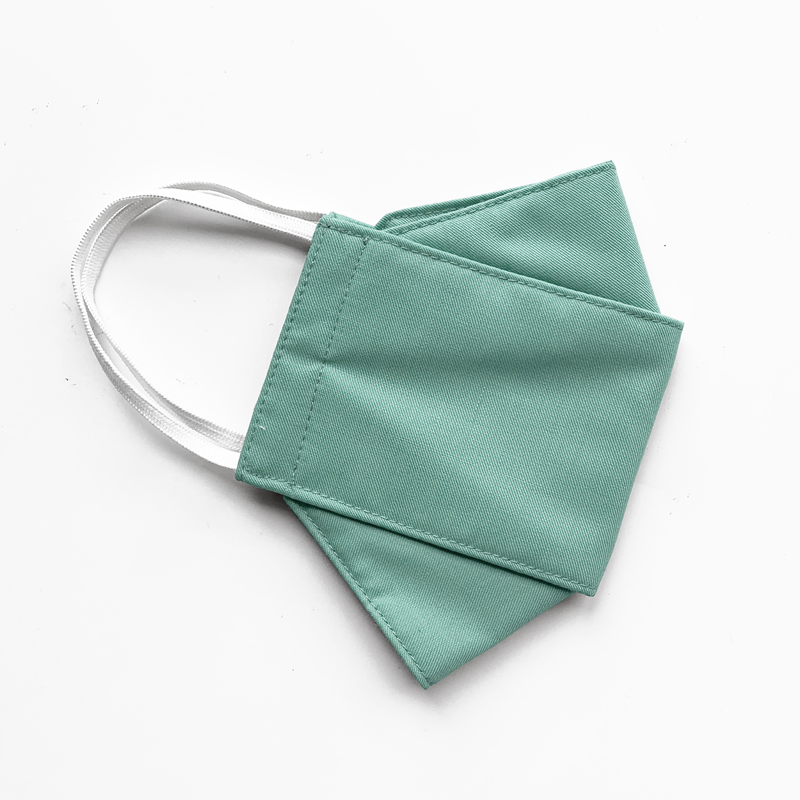 3-PLY MASK // ORIGAMI IN EMERALD GREEN - WERONE