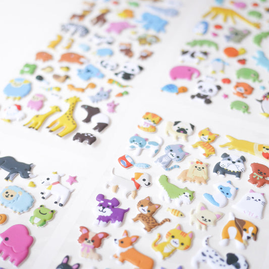 Animal Puffy Stickers B (Set of 4) - WERONE