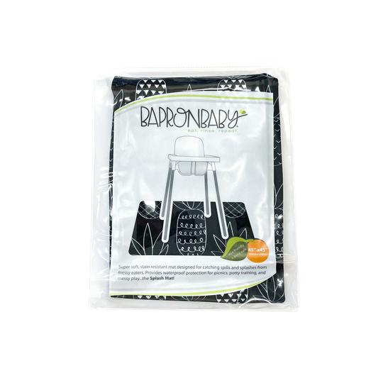 Monochrome Pineapple Splash Mat - A Waterproof Catch-All for Highchair Spills and More! - WERONE
