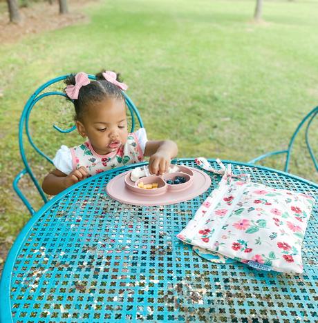 Pink Floral Caterpillar - Waterproof Wet Bag (For mealtime, on-the-go, and more!) - WERONE