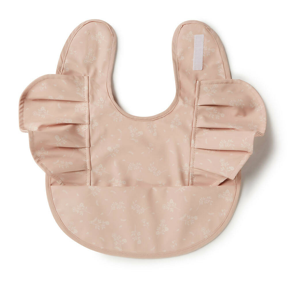 Snuggle Hunny Kids Waterproof Snuggle Bib (Dusty Rose Flower Frill) - WERONE