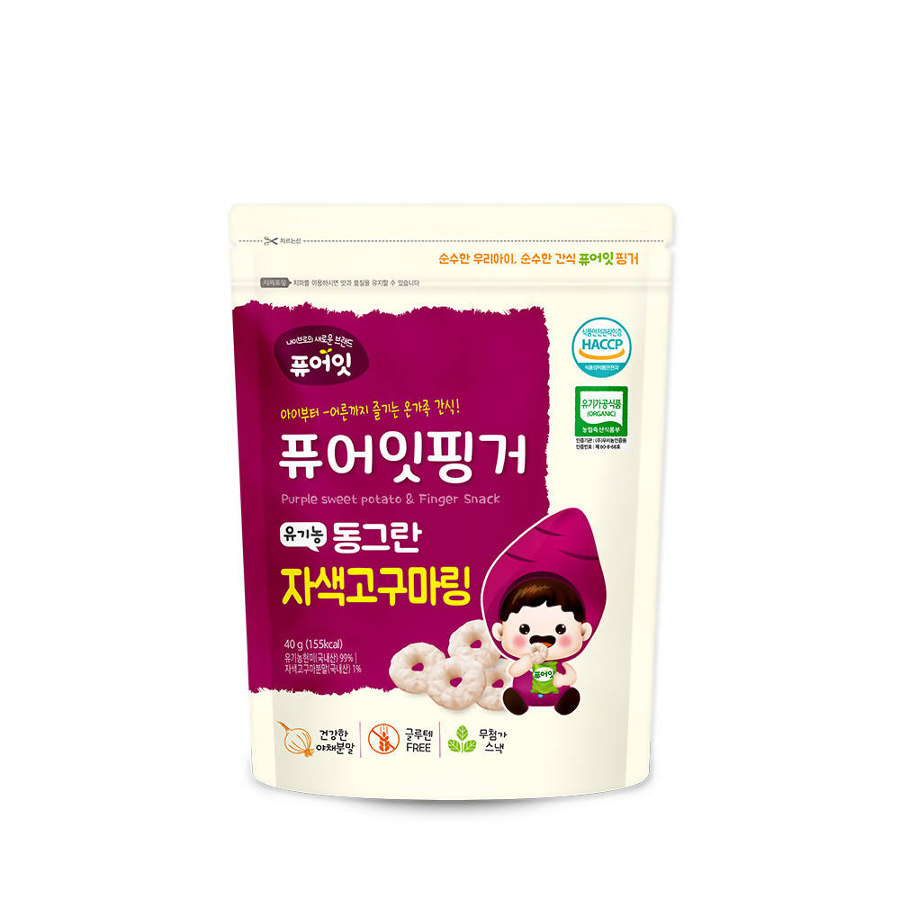 Pure-Eat Organic Vegetable Rice Ring Snack 40g from Korea - WERONE