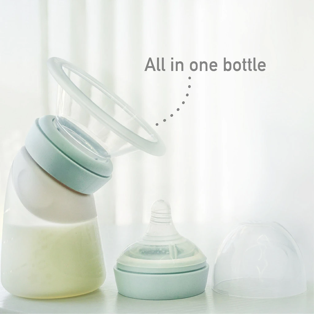 Marcus & Marcus Silicone Angled Feeding Bottle and Breast Pump - WERONE