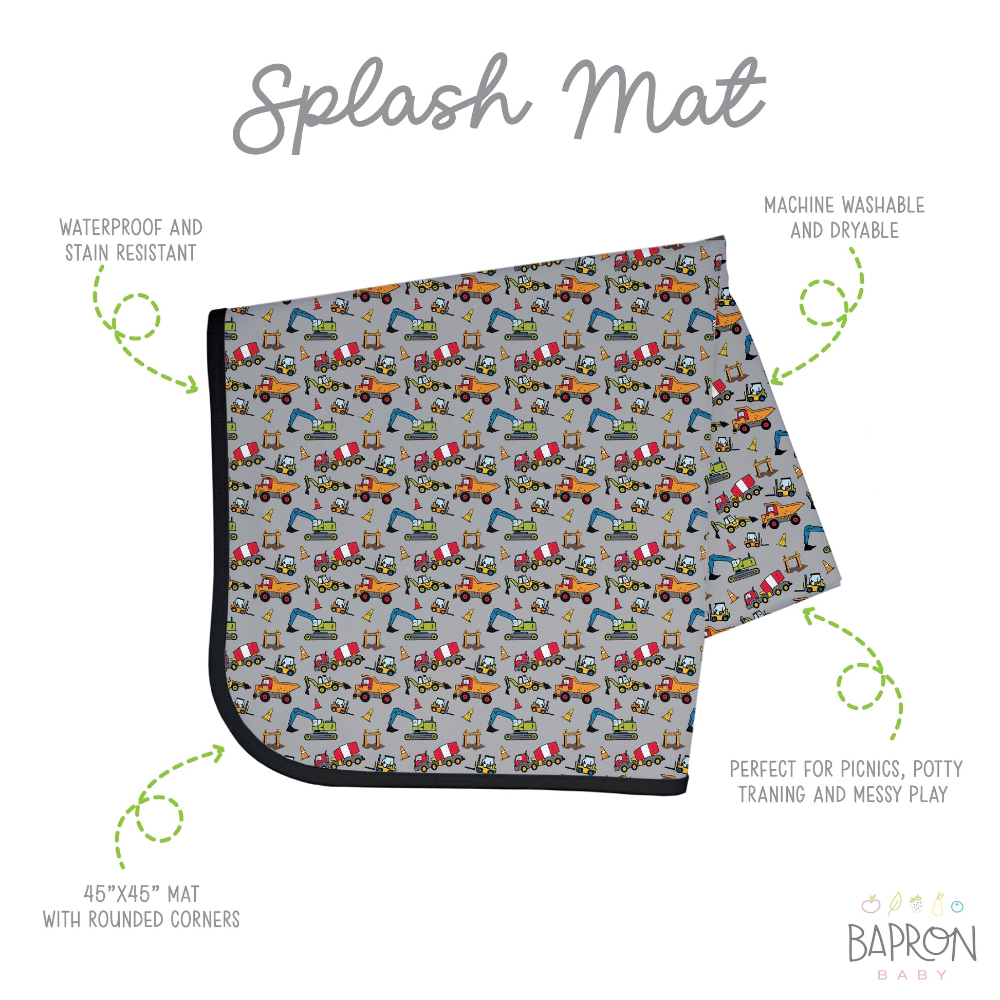 Construction Zone Splash Mat A Waterproof Catch-All for