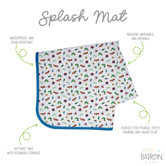 Bug Life Splash Mat - from the World Of Eric Carle - A Waterproof Catch-All for Highchair Spills - WERONE