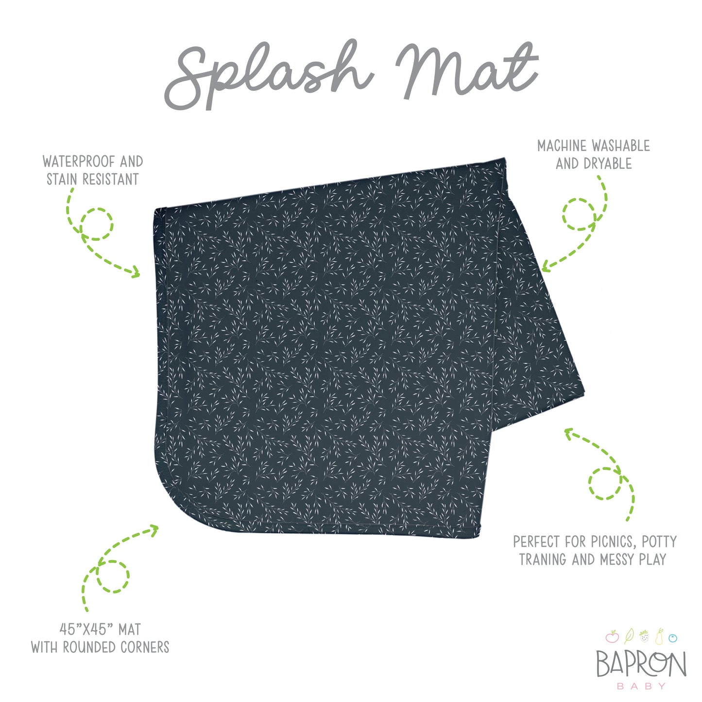 Willow Splash Mat - A Waterproof Catch-All for Highchair Spills and More! - WERONE