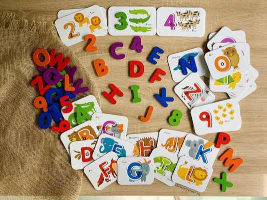 Alphabets and Numbers Learning Flashcards - WERONE