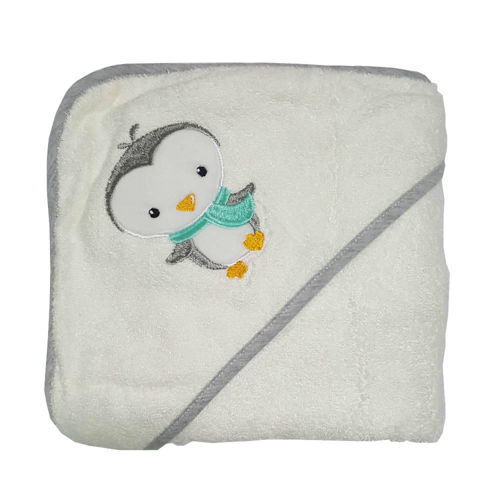Bebe Bamboo Hooded Towel - Penguin - WERONE