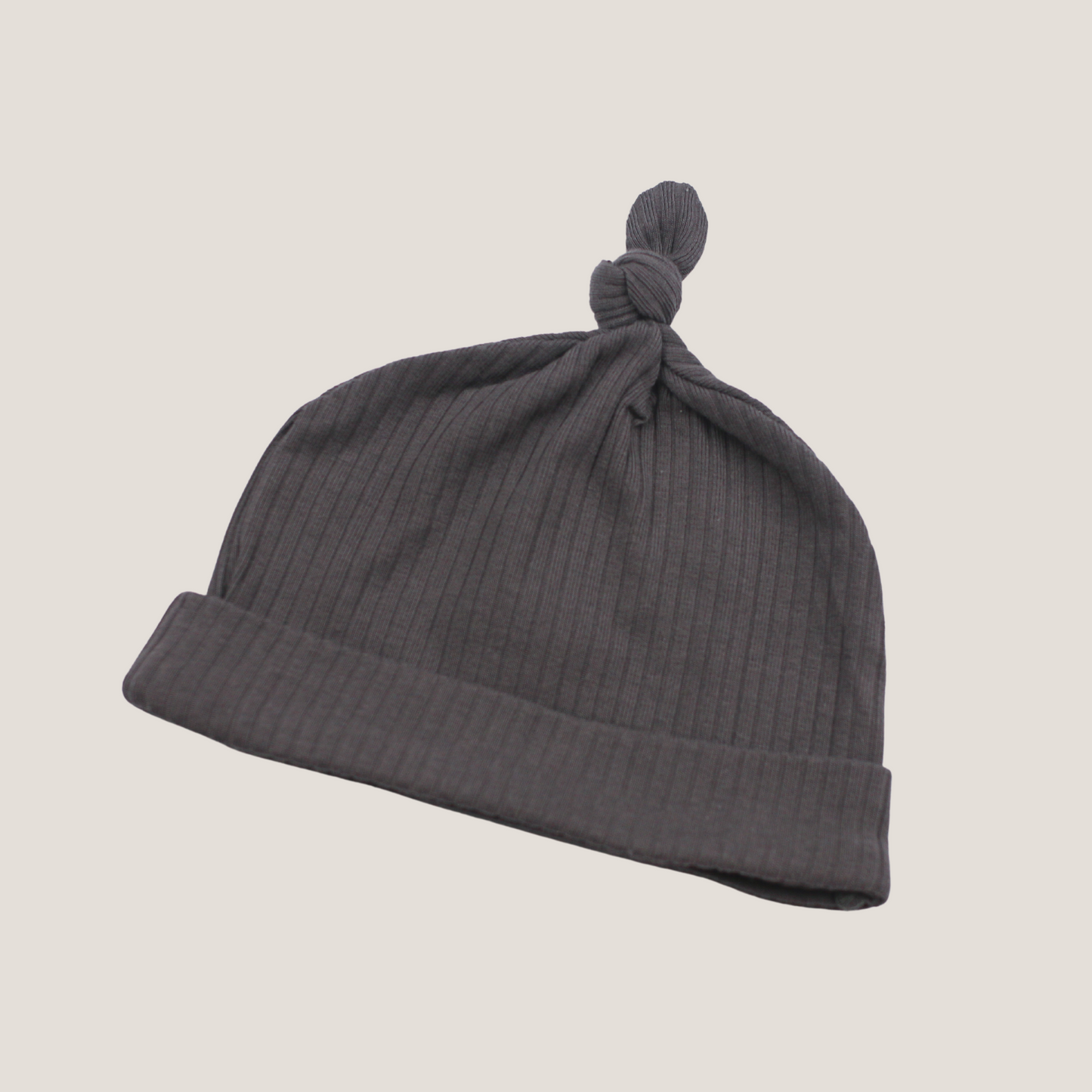 Ribbed Baby Beanie in Dark Truffle - WERONE