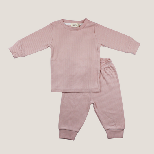 Ribbed 2 Piece Sleepwear in Pink Blush - WERONE