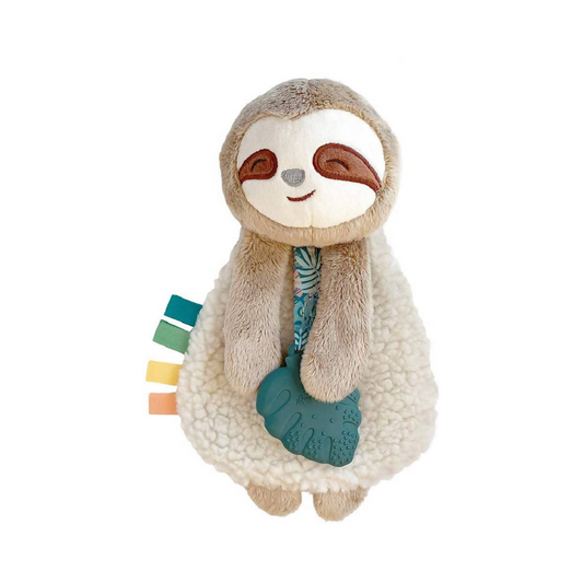 Itzy Lovey™ Plush with Silicone Teether Toy Sloth - WERONE