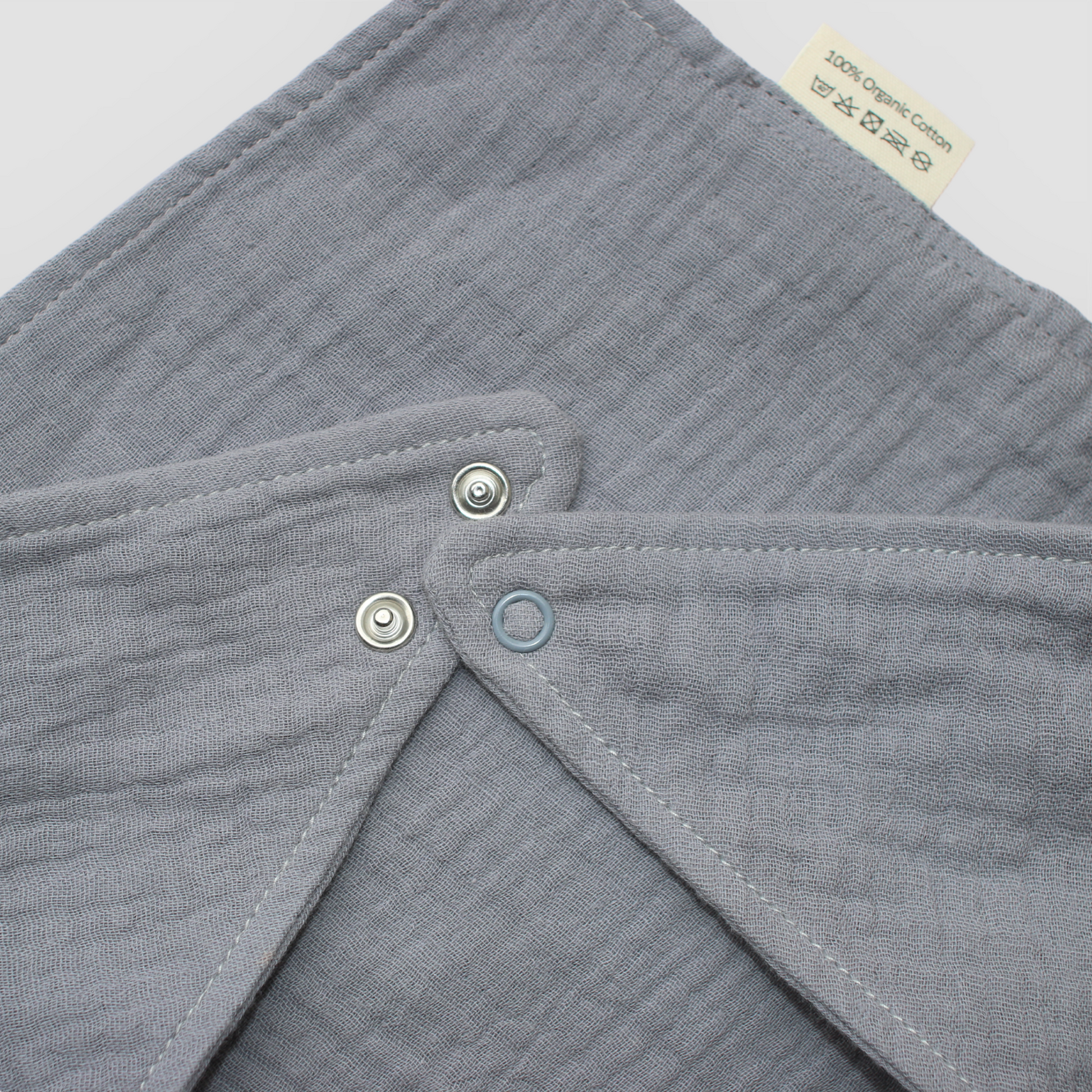 Organic Cotton Bib in Pebble Grey - WERONE