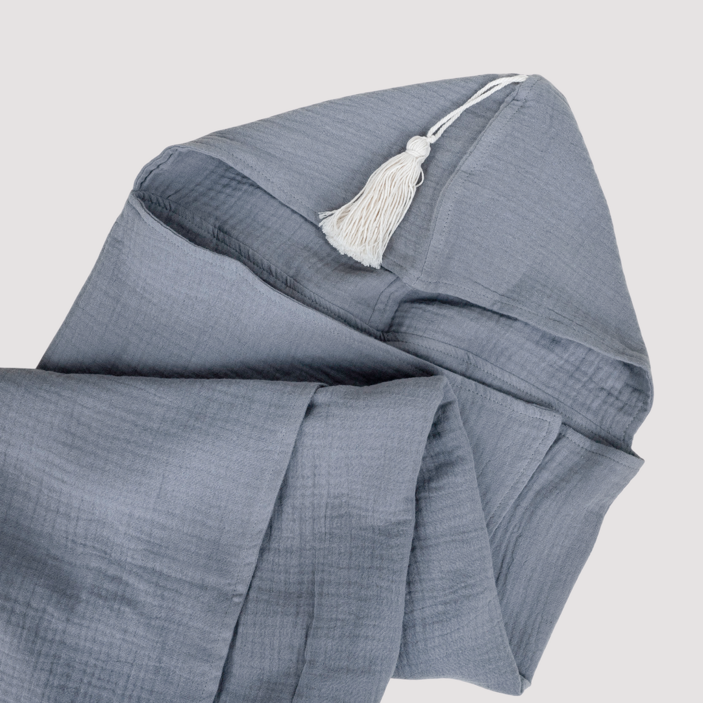 Organic Hooded Muslin Towel in Pebble Grey - WERONE