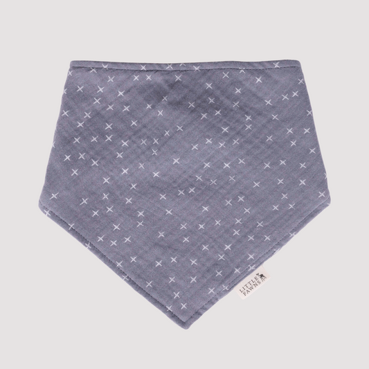 Organic Cotton Bib in Pebble Grey Star - WERONE