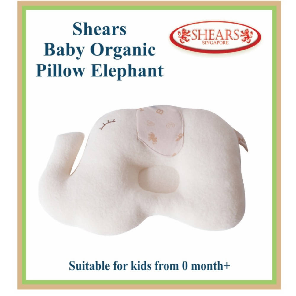 Shears Organic 1PC Pillow (Elephant) 100% Organic Cotton - WERONE
