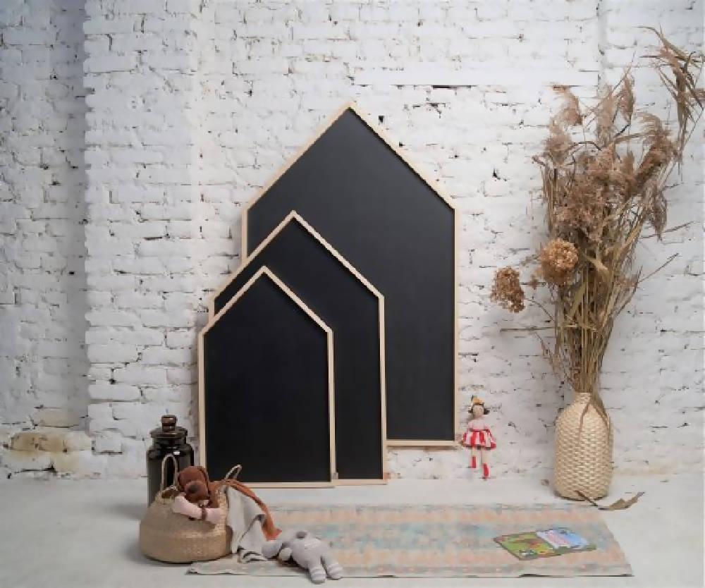 Magnetic Chalkboard House with wooden frame, (50x100cm) - WERONE