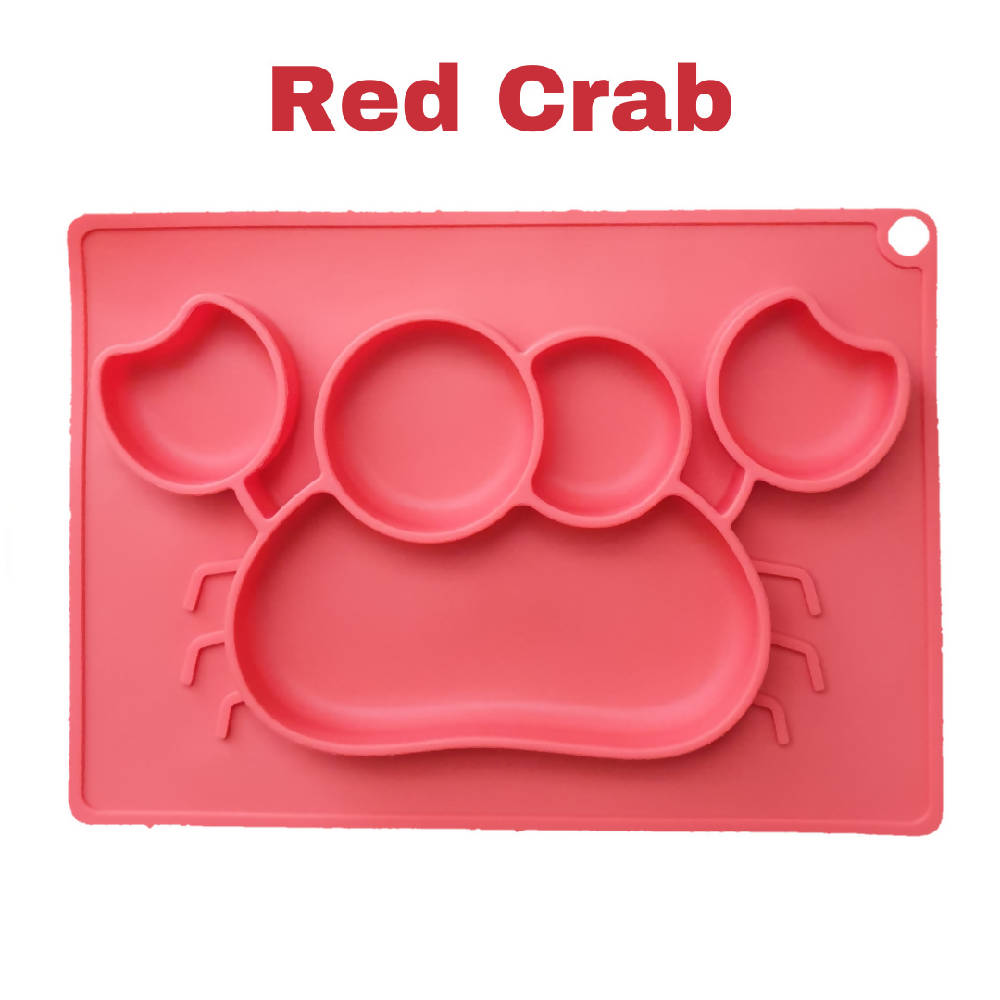 Shears Baby Plate Food Grade Silicone Place Mat Red Crab - WERONE