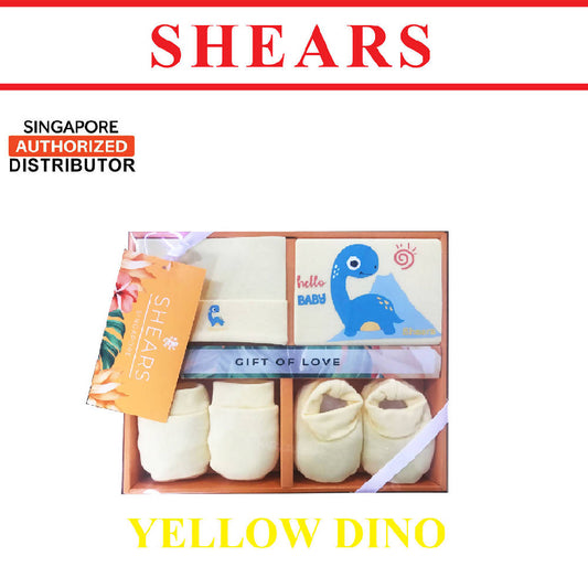 Shears Baby Gift Set Dino 4 Pcs Clothing Gift Set Yellow Dino - WERONE