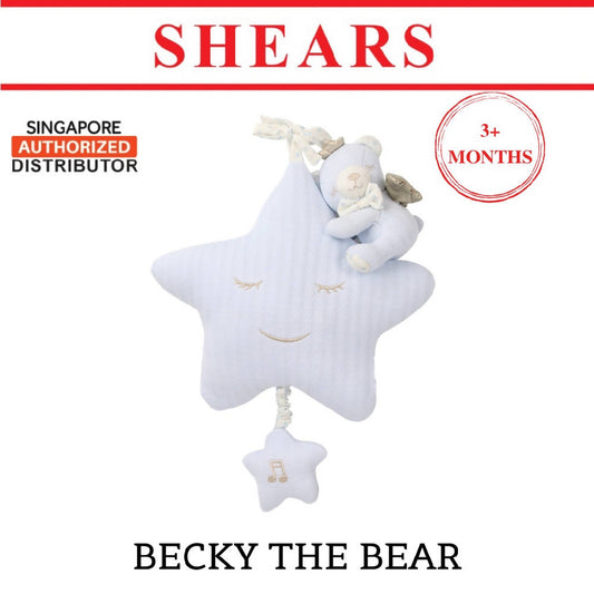 Shears Baby Toy Toddler Soft Toy Musical Pull String BECKY THE STAR BEAR - WERONE
