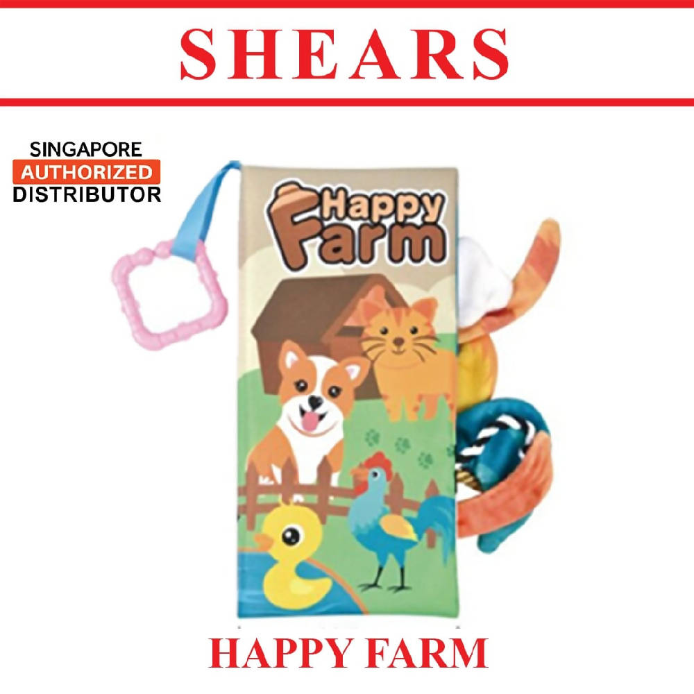 Shears Baby Cloth Book 3D Toddler Cloth Book (L) HAPPY FARM - WERONE