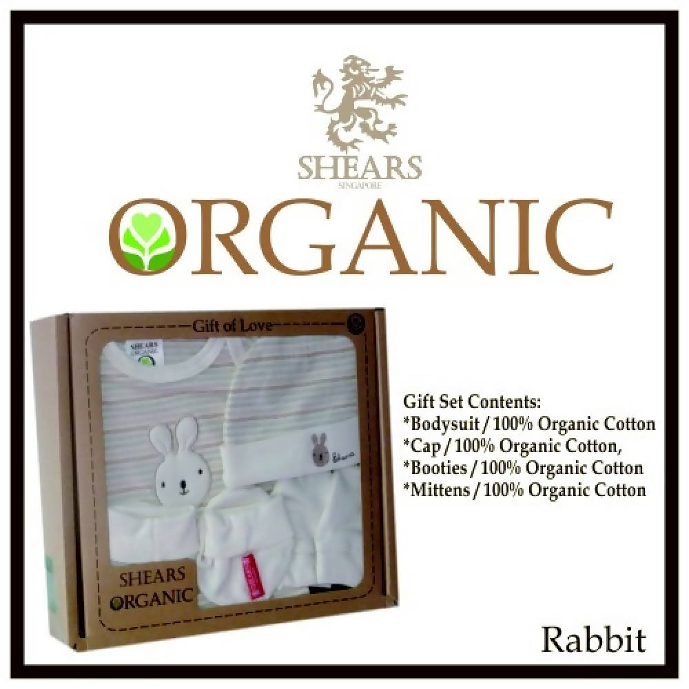 Shears Baby Gift Set 4pcs Organic Rabbit - WERONE