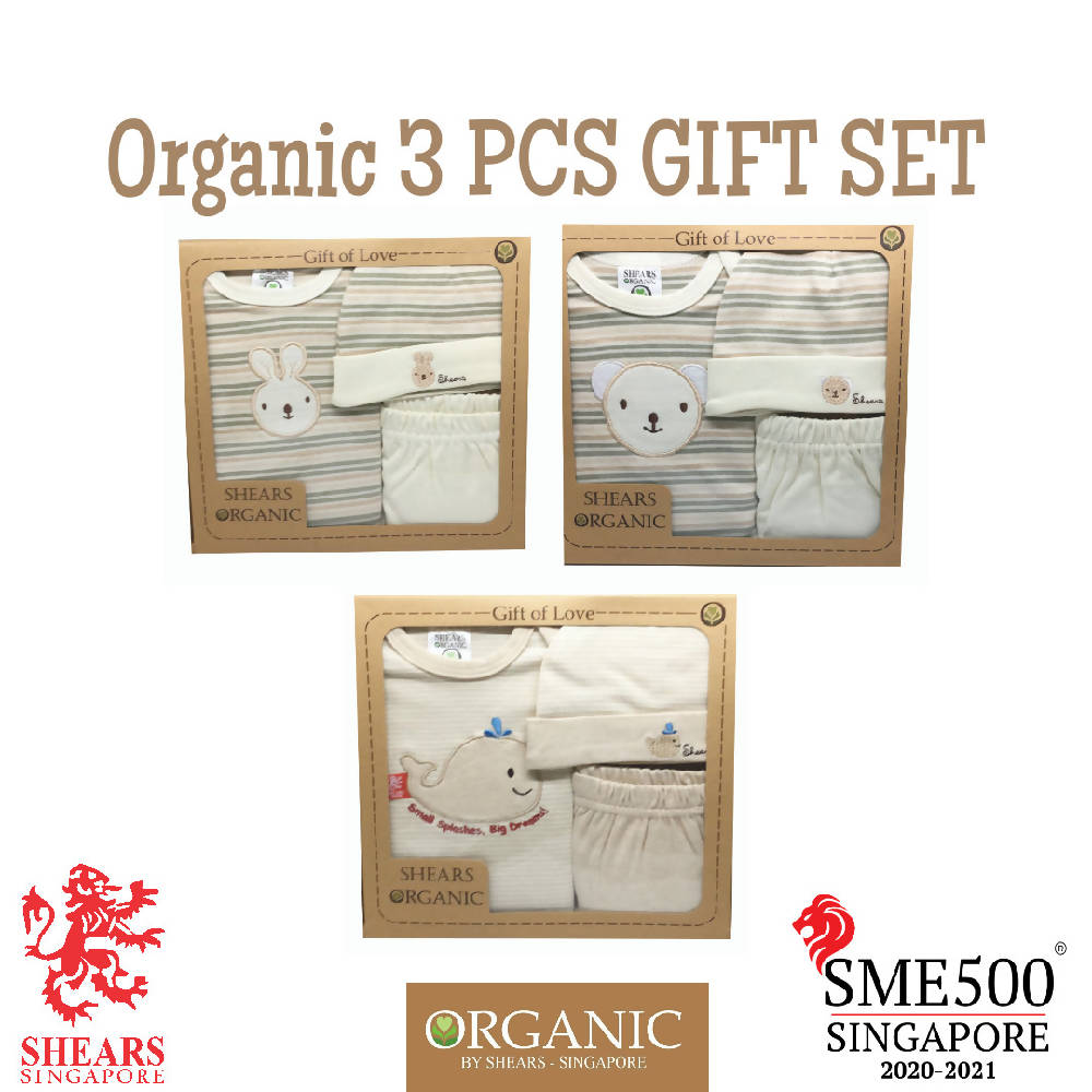 Shears Gift Set Organic 3 PCS Clothing GiftSet Whale SGO3CPCW - WERONE
