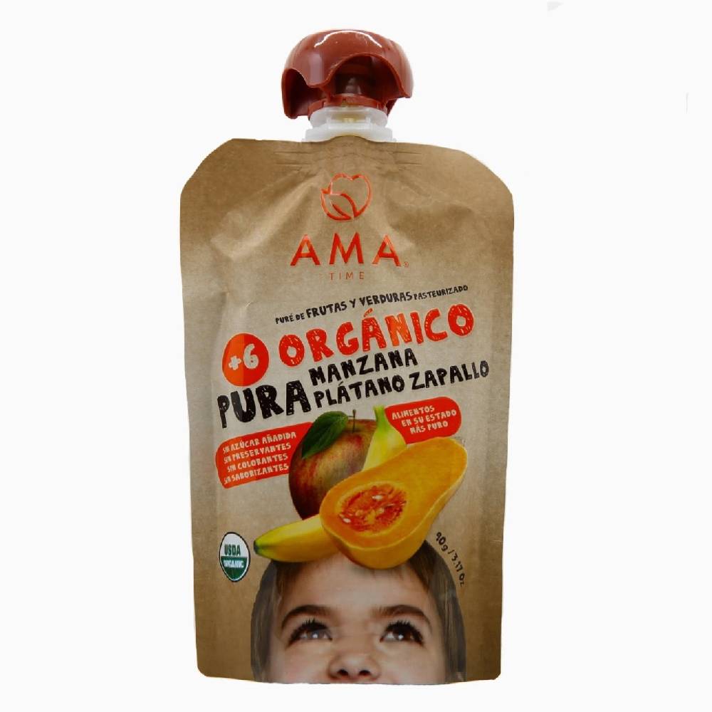 AMA Time Organic Apple, Banana & Butternut Puree (6m+) - WERONE