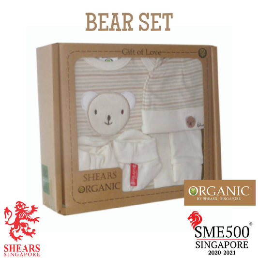 Shears Gift Set Organic 4 PCS Clothing GiftSet Bear SGO4PCSB - WERONE