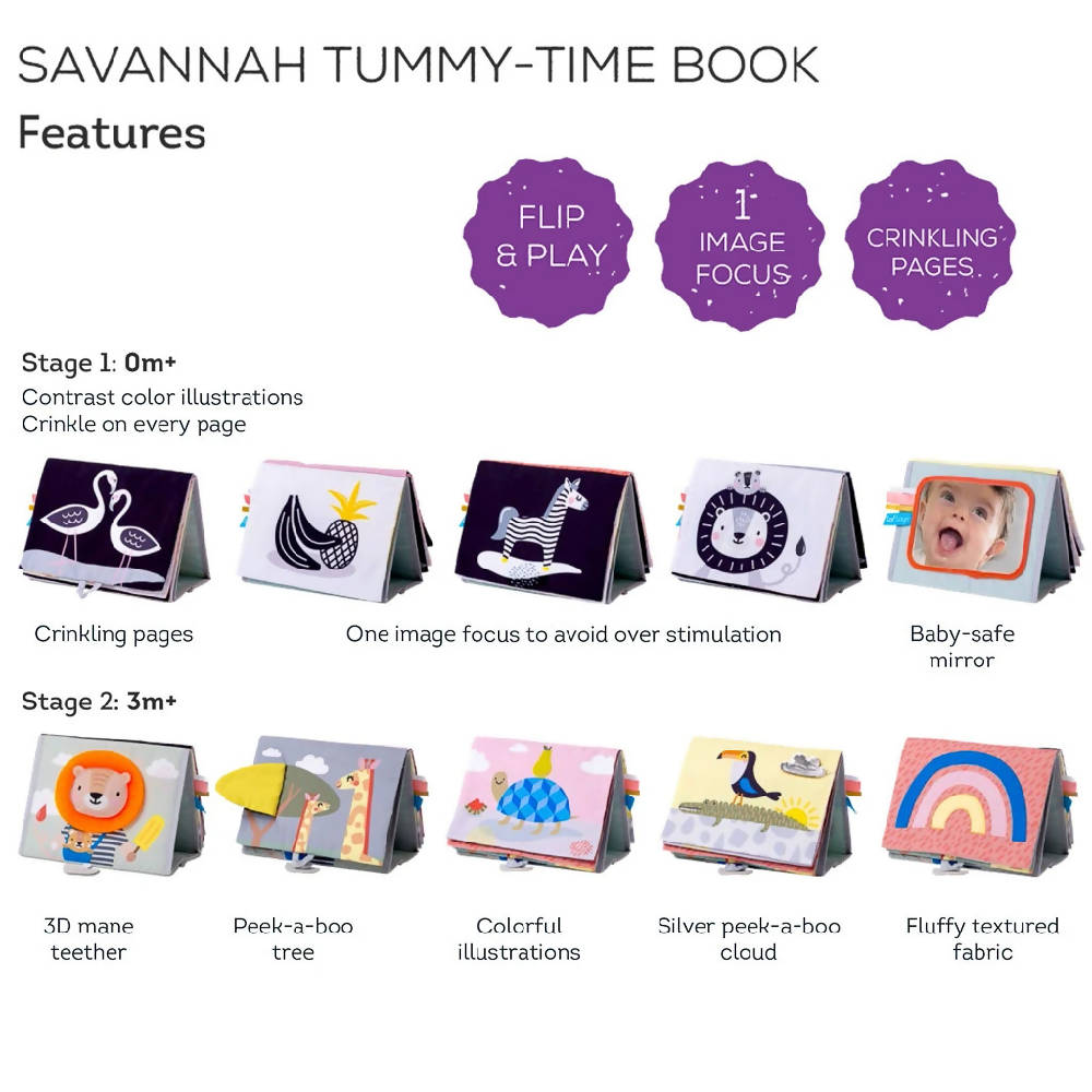 Taf Toys Savannah Tummy Time Book - WERONE