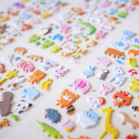 Animal Puffy Stickers A (Set of 4) - WERONE