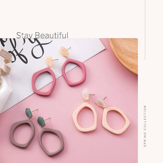 Pink Candy Dangle Earrings - WERONE