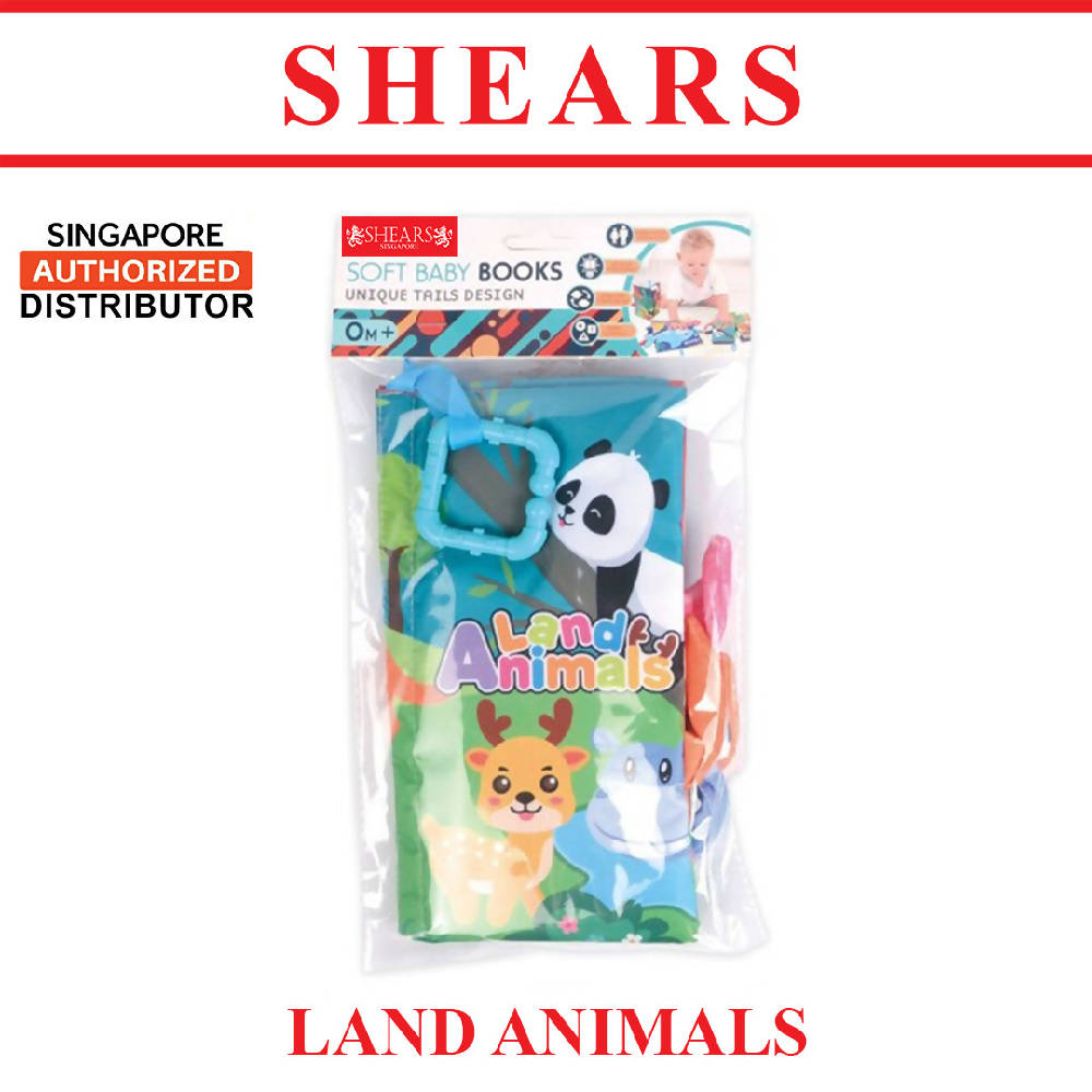 Shears Baby Cloth Book 3D Toddler Cloth Book (L) LAND ANIMALS - WERONE