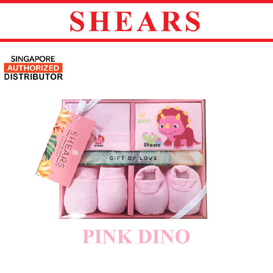 Shears Baby Gift Set Dino 4 Pcs Clothing Gift Set Pink Dino - WERONE