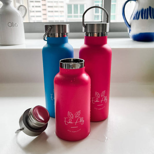 Double Wall Insulated Stainless Steel Drinking Bottle. Two size options 360ml & 480ml - WERONE