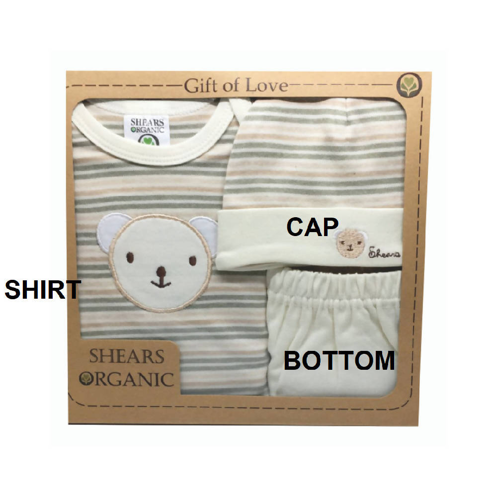 Shears Gift Set Organic 3 PCS Clothing GiftSet Bear SGO3CPCB - WERONE