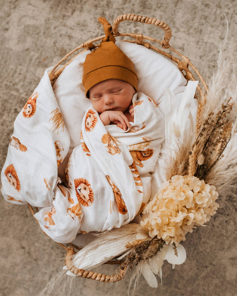 Snuggle Hunny Kids Organic Muslin Wrap (Lion) - WERONE