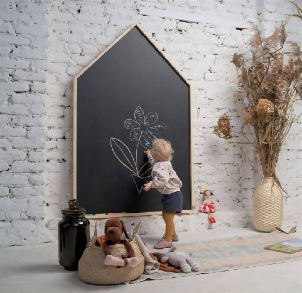 Magnetic Chalkboard House with wooden frame, (50x100cm) - WERONE