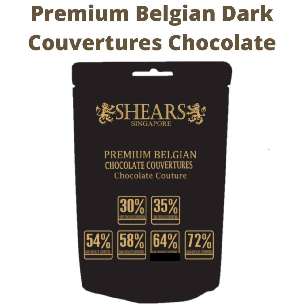 Shears Chocolate B64 Premium Belgian Dark Couverture Chocolate 200G SC2B64 - WERONE